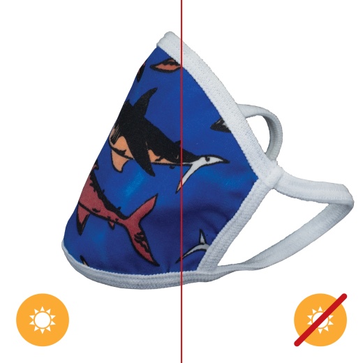 Color-Changing Face Mask - Shark - Youth By Desol For Unisex - 1 Pc Mask