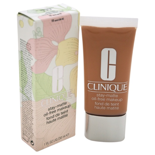 Clinique Stay-Matte Oil-Free Makeup - 19 Sand (M-N) - Dry Combination To Oily