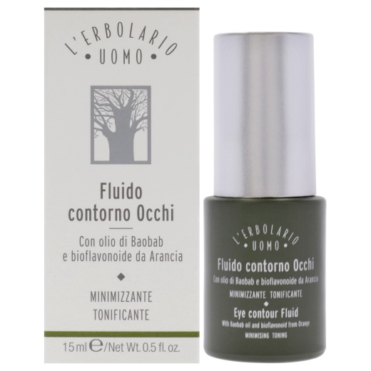Uomo Eye Contour Fluid by Lerbolario for Men - 0.5 Oz Treatment