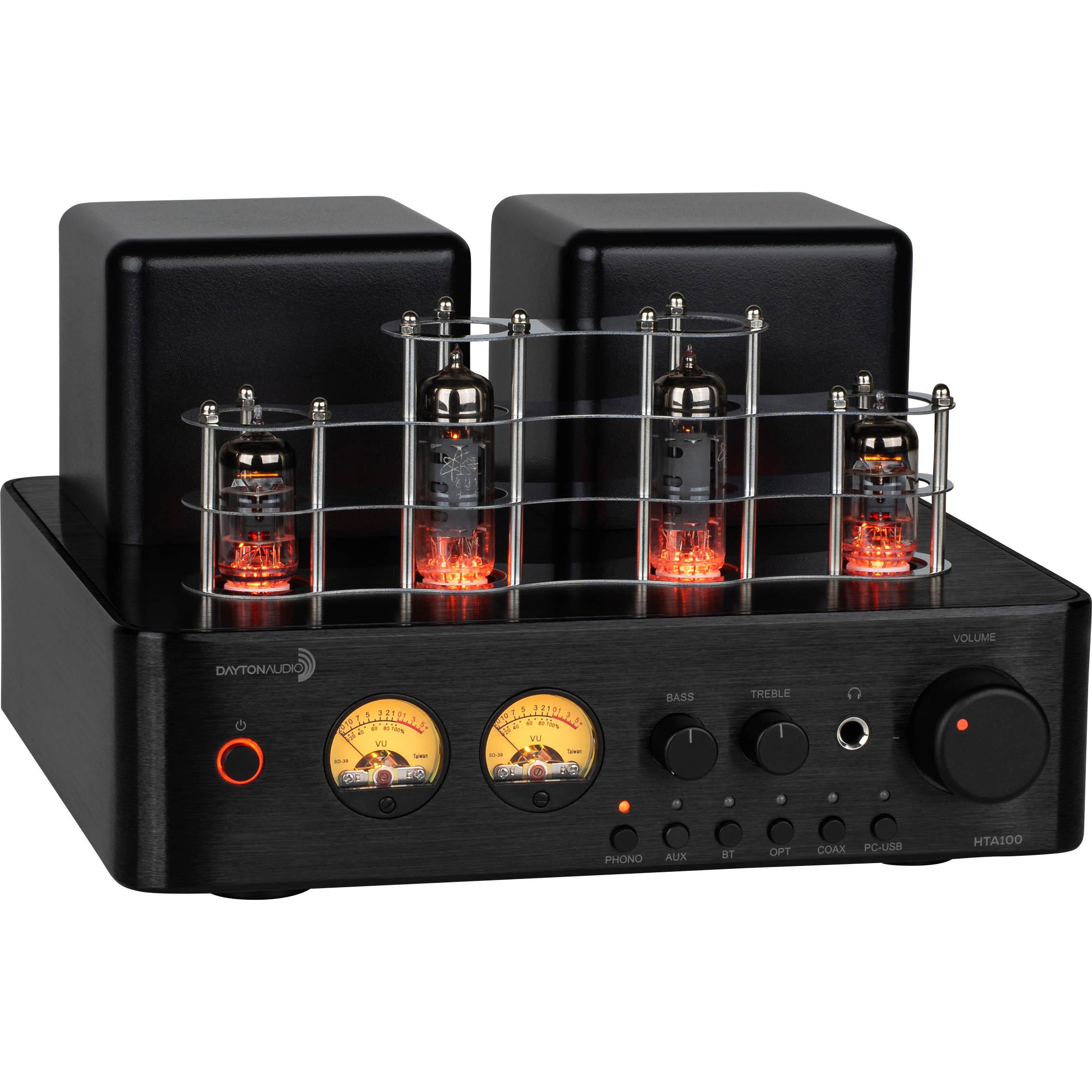 Dayton Audio Hta100 Integrated Stereo Hybrid Tube Amplifier 100 Watts