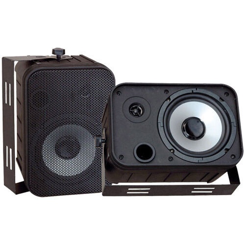 Pyle Pdwr50b 6.5" Indoor/Outdoor Waterproof Speaker Pair Black