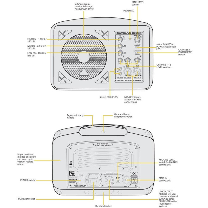 Behringer B205d Eurolive 5-1/4