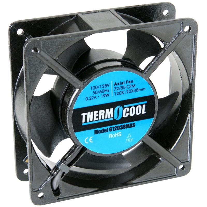 Thermocool 110 Vac Muffin Cooling Fan 120 X 38Mm Sleeve Bearing 72 Cfm