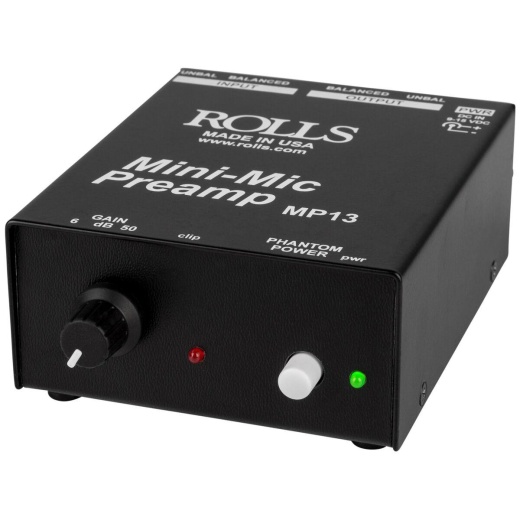 Rolls Mp13 Mini-Mic Preamp with Phantom Power