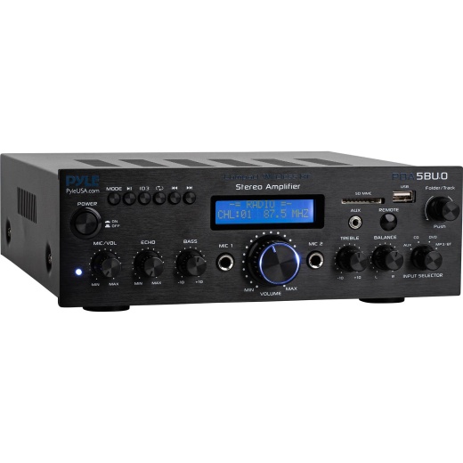 Pyle PDA5BU Bluetooth Stereo Amplifier Receiver with Remote