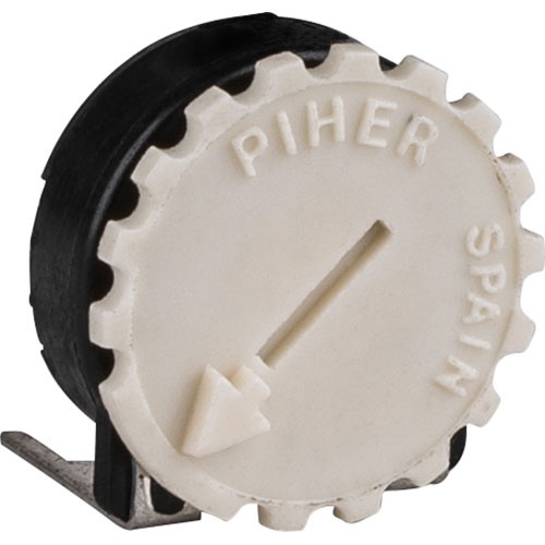 Piher 3.3K Ohm Trimmer Potentiometer 1/4W 5/8" Horizontal Mount
