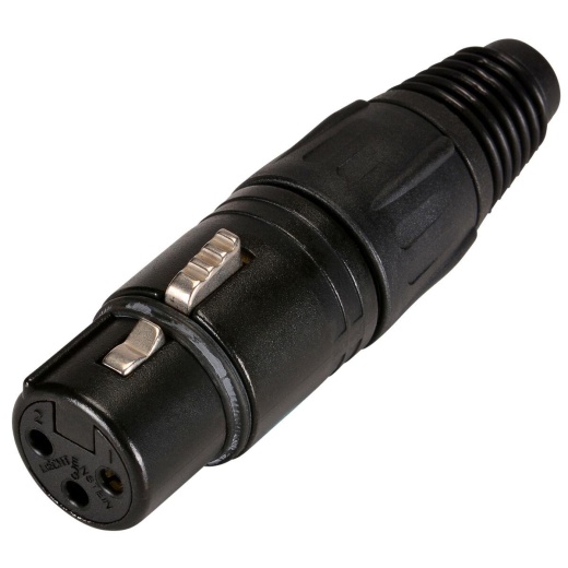 Neutrik NC3FX-BAG Female XLR Connector Black
