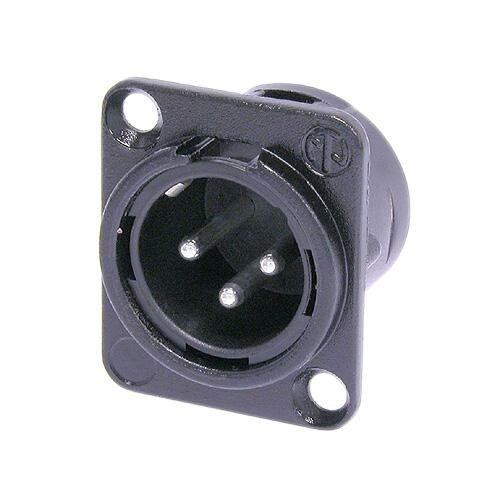 Neutrik NC3MD-L-BAG-1 XLR 3 Pin Male Panel/Chassis Mount Connector
