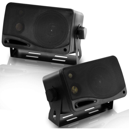 Pyramid 2022Sx 3-1/4'' 3-Way Mini Box Speaker Pair 200 Watt - Black