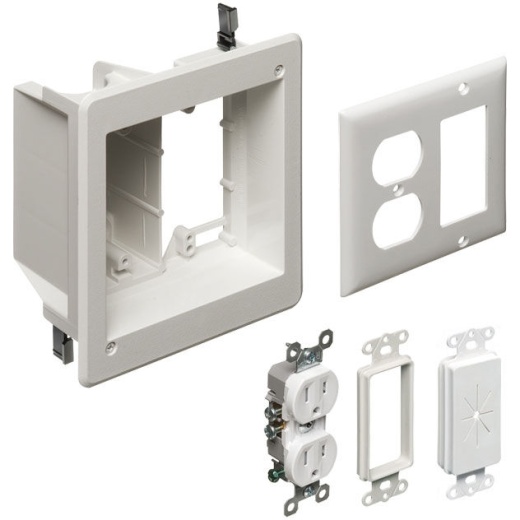 Arlington TVBR505K 2-Gang Recessed Power and Low Voltage TV Box Kit