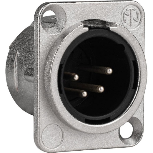 Neutrik Nc4md-L-1 Xlr 'D' Series Panel Mount Male Nickel