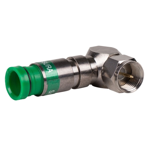 Belden FSNS6URA RG-6 Right Angle F Male Compression Connector - 25 Pcs