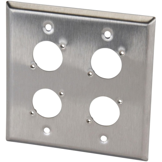 Switchcraft WP2S4P 2 Gang Stainless Steel Metal Wall Plate