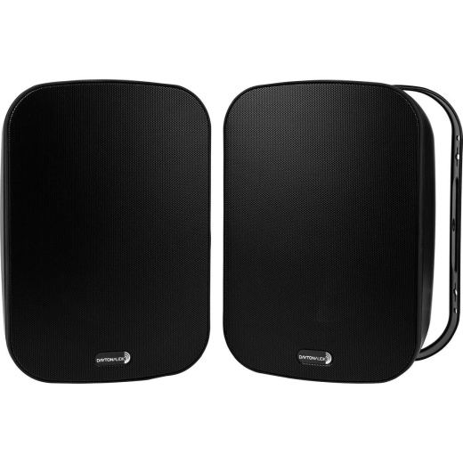 Dayton Audio IO65XTB 6-1/2" IP66 Indoor/Outdoor 2-Way Speaker Pair with Radiator Black
