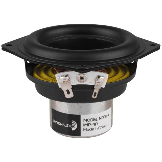 Dayton Audio Nd91-4 3-1/2" Aluminum Cone Full-Range Neo Driver 4 Ohm