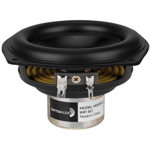 Dayton Audio Nd105-8 4" Aluminum Cone Midbass Neo Driver 8 Ohm