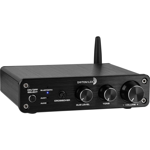 Dayton Audio DTA-2.1BT2 100W 2.1 Class D Bluetooth Amplifier With Sub Frequency Adjustment