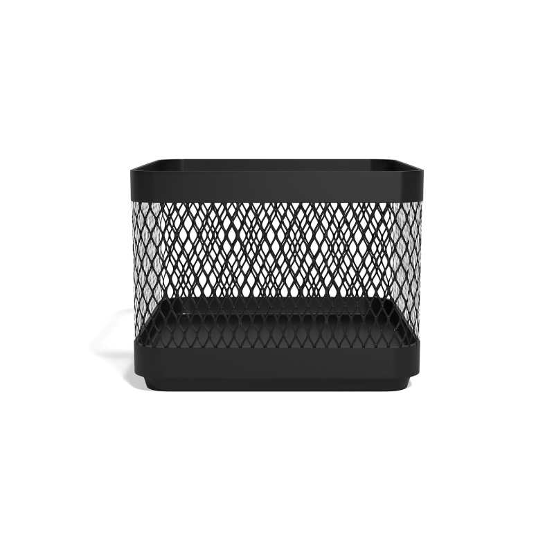 Tru Red™ Small Stackable Wire Mesh Accessory Holder, Matte Black (Tr57571)