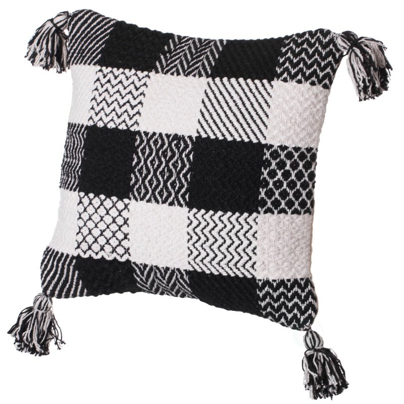 16" Handwoven Cotton Throw Pillow Cover