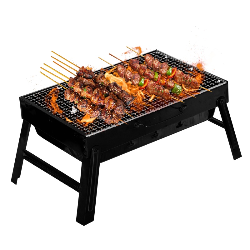 Portable Foldable Stainless Steel Charcoal Grill