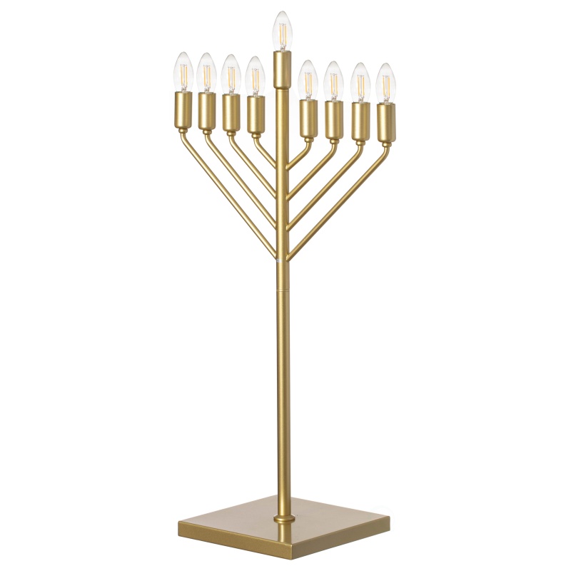 Vintiquewise Chabad-Style Hanukkah Menorah with LED Lights and Remote