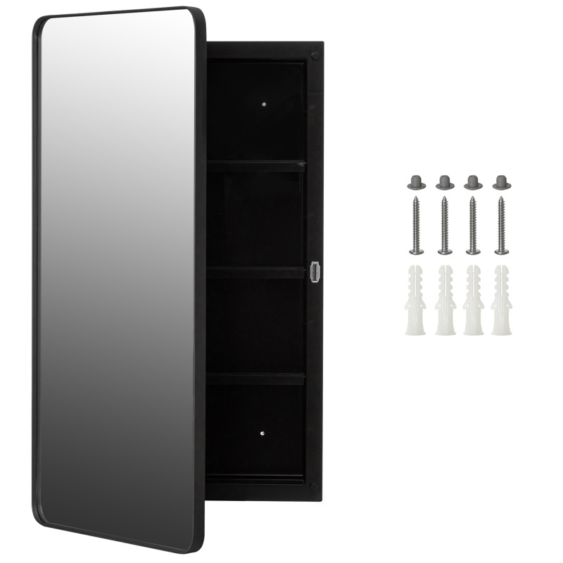 Plastic Medicine Cabinet with Mirrored Door