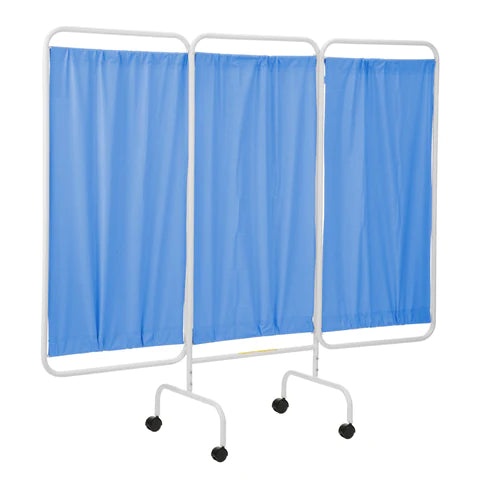 Three Panel Mobile Medical Privacy Screen, Usa Made