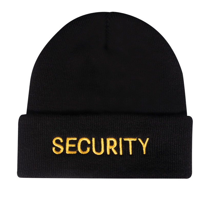 Rothco Embroidered Security Watch Cap - Black & Gold