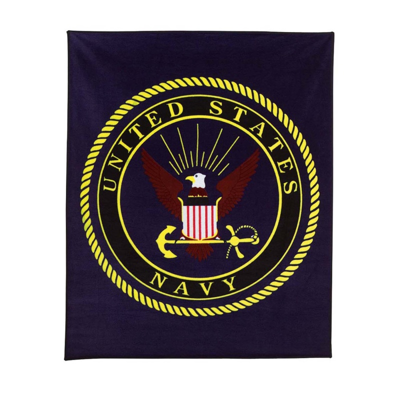Rothco Us Navy Military Insignia Fleece Blanket