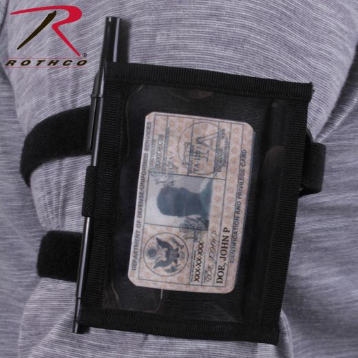 Rothco Military Style Armband Id Holder. Color: Black