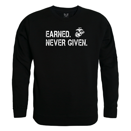 Graphic Crewneck, Earned 1, Blk, s