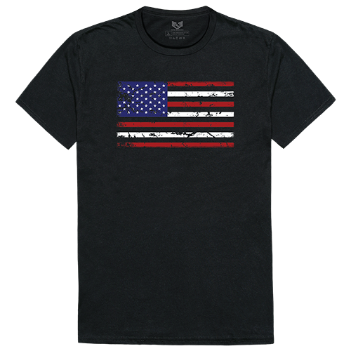 Relaxed G. Tee, Us Flag, Blk, Xl