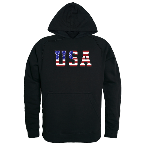Graphic Pullover, Flag Text 2, Blk, Xl