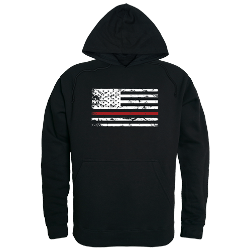 Graphic Pullover, Thin Red Line, Blk, l