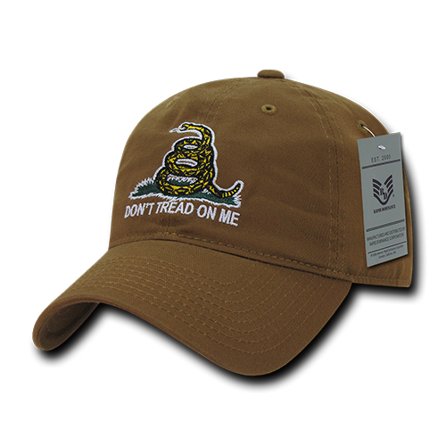 Relaxed Graphic Cap,Gadsden Flag, Coyote