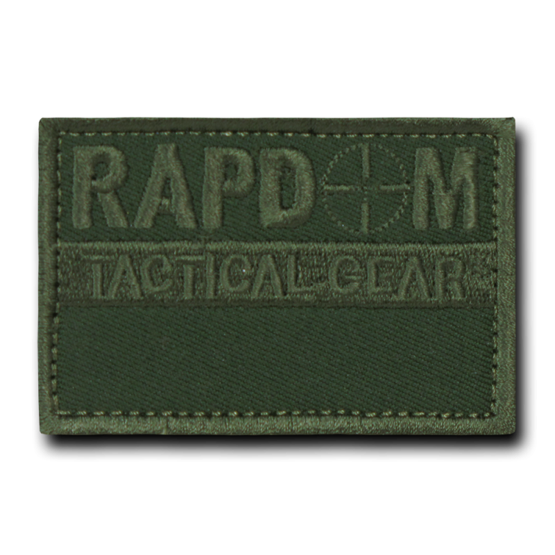 Canvas Patch (3""X2""),Rapdom, Olive