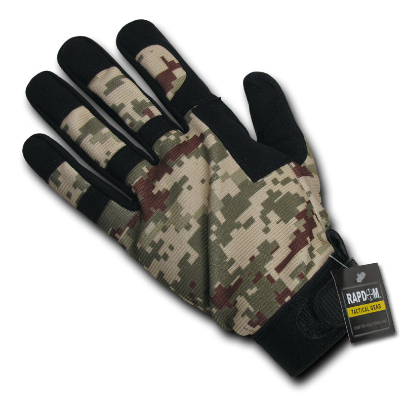 Digital Camo Tactical Glove, Desert, l