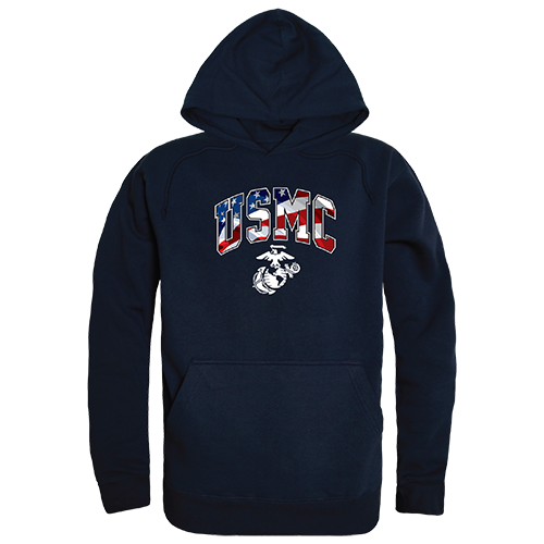 Graphic Pullover,Flag Letr, Usmc, Nvy, l