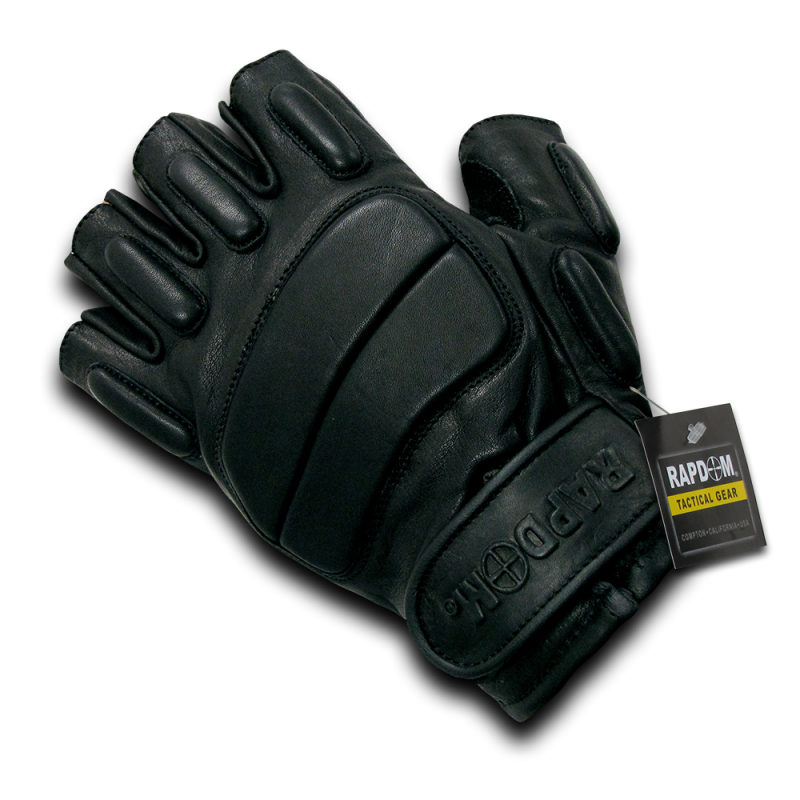 Half Finger Riot Glove, Black, l