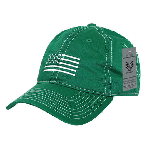Relaxed Graphic Cap,White Us Flag,Kelly