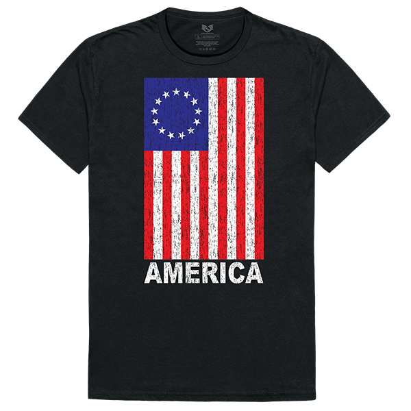 Relaxed Graphic T's, America, Black, 2x