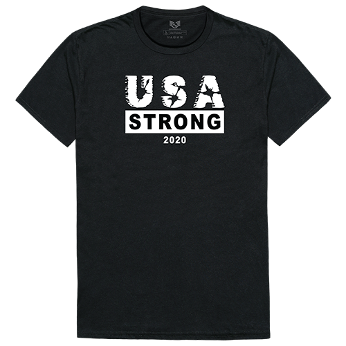 Relaxed Graphic T, Usa Strong 3, Blk, 2x