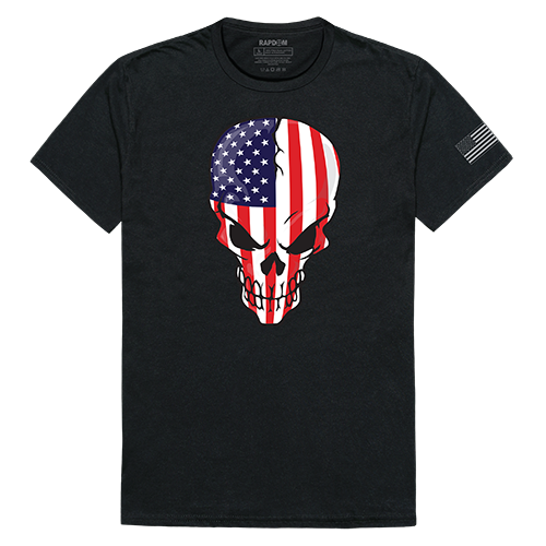 Tactical Graphic T, Skull Flag, Blk, s