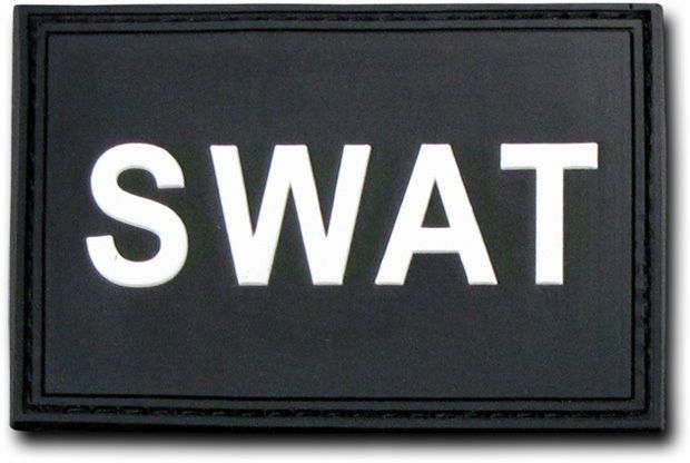 Rubber Patch (3"X2"),Swat,Black