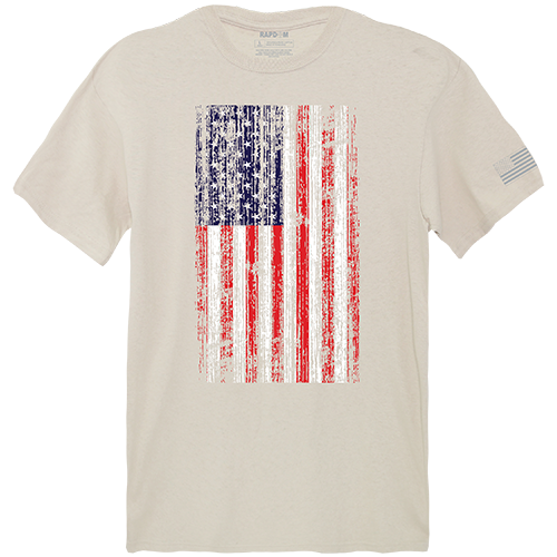Tac. Graphic T, Distressed Flag, Snd, 2x