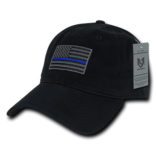 Relaxed Graphic Cap,Thin Blue Line,Black