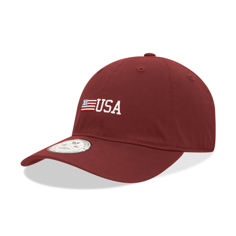 Relaxed Graphic Cap,Side Us Flag,Cardina