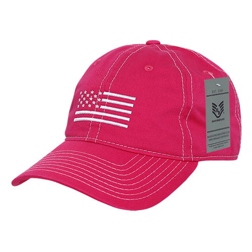 Relaxed Graphic Cap,White Us Flag,h_Pink
