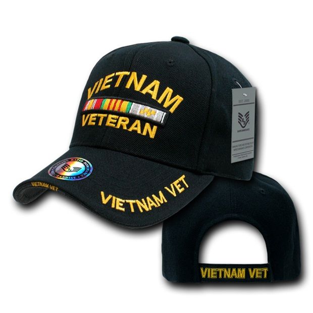 The Legend Milit Caps, Vietnam Vet,Black