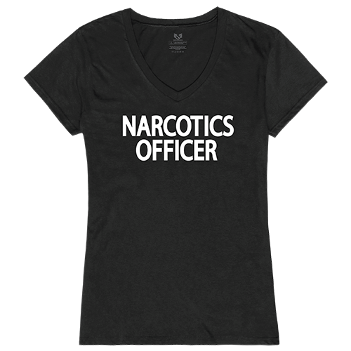 Graphic V-Neck, Narcotics, Black, 2x